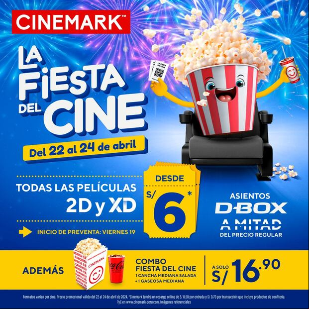 Detalles de la promoción de Cinemark
