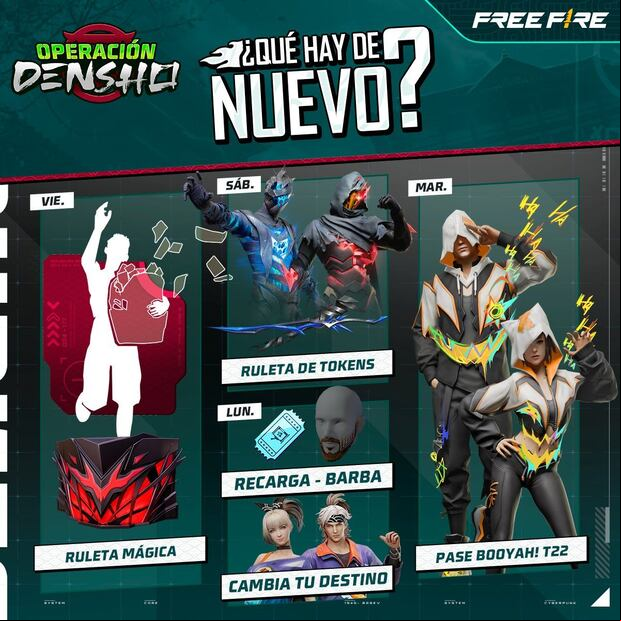 Agenda semanal de Free Fire (Garena)