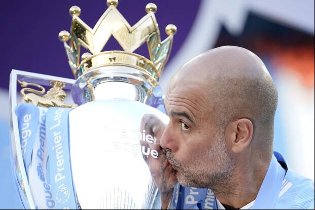 Manchester City de Pep Guardiola es el actual campeón de la Premier. (AP)
