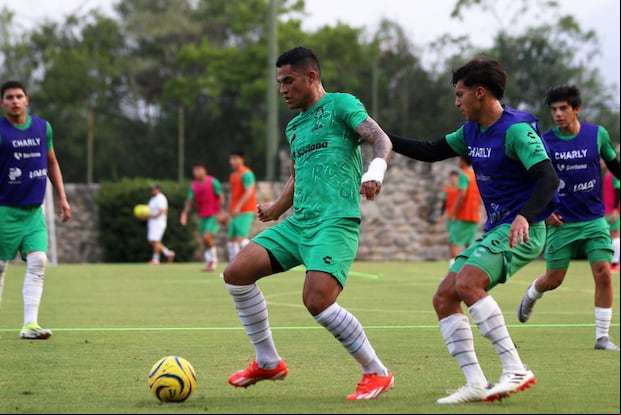 Primer entrenamiento de Santamaría en Santos Laguna. (Foto: Santos Laguna)