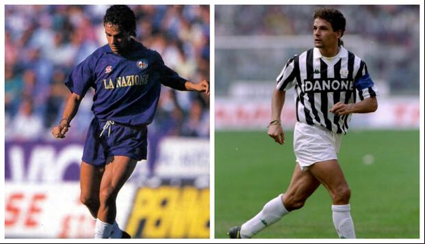 Roberto Baggio - 'Il codino' pasó de la Fiorentina a la Juventus (Getty).