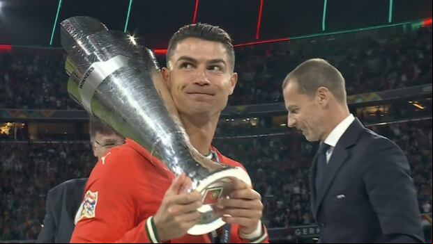 Cristiano Ronaldo se proclamó por segunda vez campeón de la Nations League. (Foto: Difusión X)