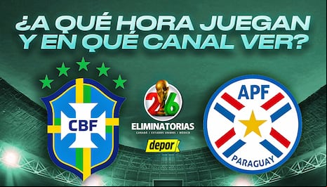 Canales confirmados Brasil vs. Paraguay y a qué hora juegan por Eliminatorias