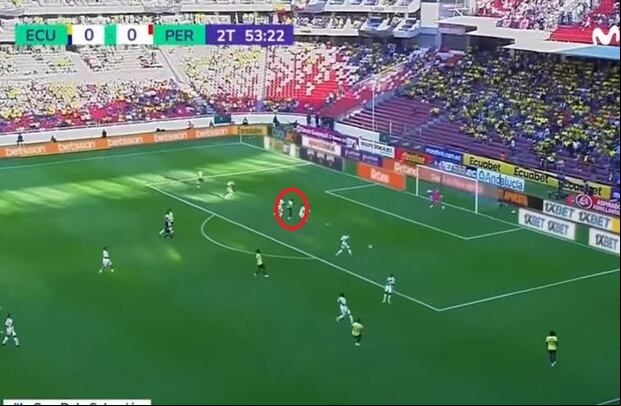 El gol de pelota en movimiento de Ecuador.