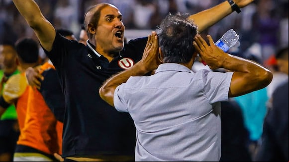 Los festejos de Fabián Bustos tras el gol de José Rivera. (Video: L1 MAX)