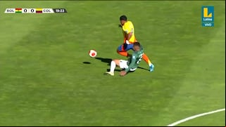 La ‘Verde’ con uno menos: Cuellar expulsado tras falta sobre Martínez en el Bolivia vs Colombia