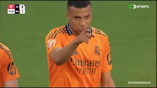 ¡Qué potencia! Gol de Kylian Mbappé para el 1-0 del Real Madrid vs Sevilla