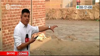 Comas: Periodista se queda atrapado cuando cubría colapso de viviendas por el Río Chillón